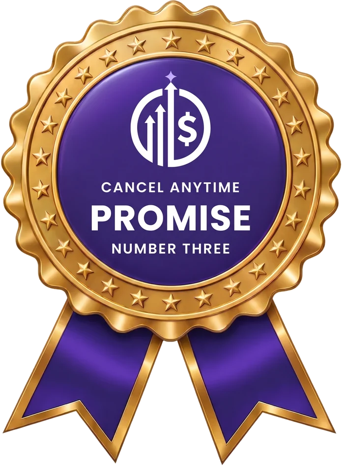 Promise number three seal: Cancel Anytime