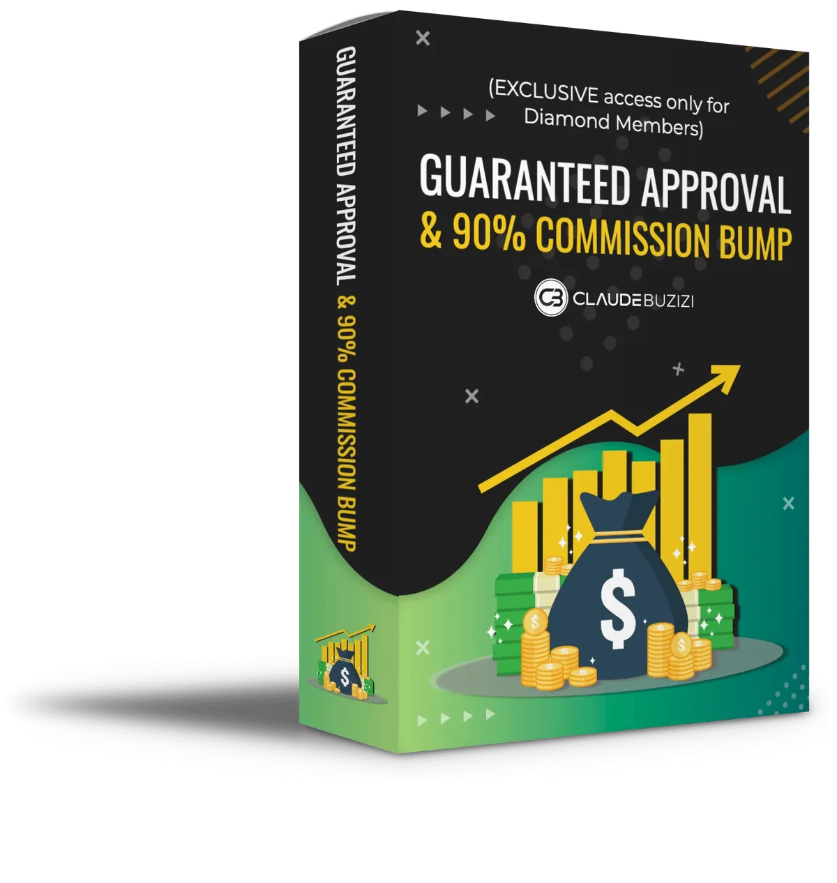 The Guaranteed Approval certificate with the 90% commission bump stamp.