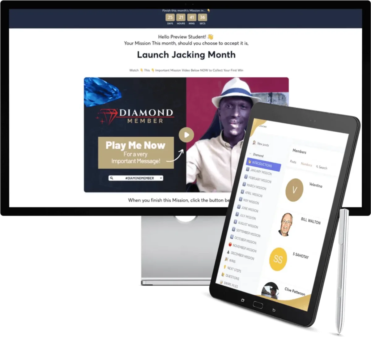 The Diamond Room, the private Diamond community, with member threads.